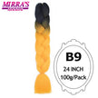 Ombre Braiding Hair Extensions – Kanekalon Synthetic Jumbo Braids 24 Inch | 6 Pcs/Lot