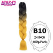 Ombre Braiding Hair Extensions – Kanekalon Synthetic Jumbo Braids 24 Inch | 6 Pcs/Lot