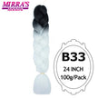 Ombre Braiding Hair Extensions – Kanekalon Synthetic Jumbo Braids 24 Inch | 6 Pcs/Lot