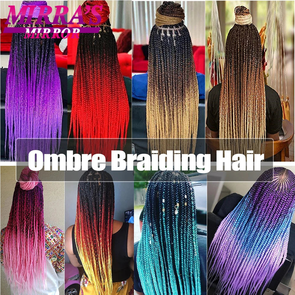 Ombre Braiding Hair Extensions – Kanekalon Synthetic Jumbo Braids 24 Inch | 6 Pcs/Lot