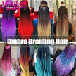 Ombre Braiding Hair Extensions – Kanekalon Synthetic Jumbo Braids 24 Inch | 6 Pcs/Lot