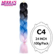 Ombre Braiding Hair Extensions – Kanekalon Synthetic Jumbo Braids 24 Inch | 6 Pcs/Lot