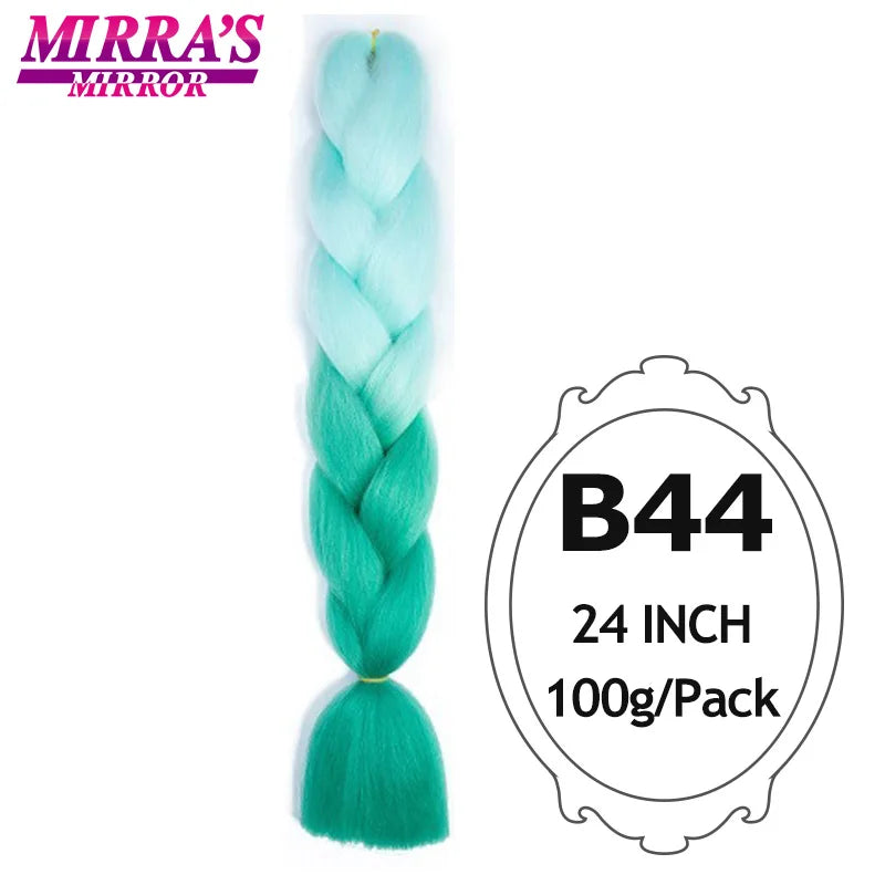 Ombre Braiding Hair Extensions – Kanekalon Synthetic Jumbo Braids 24 Inch | 6 Pcs/Lot