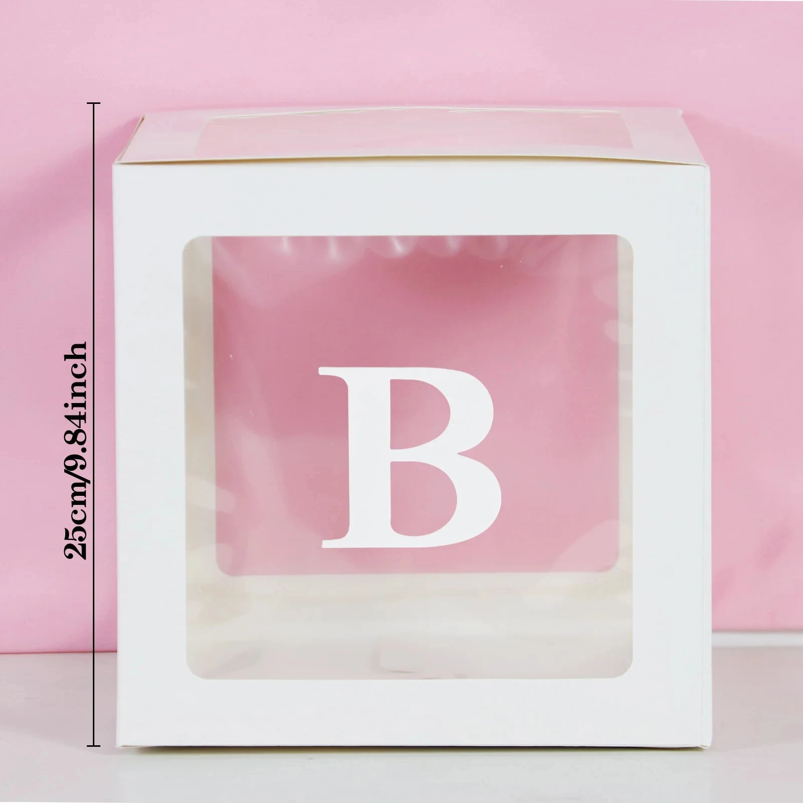 25cm Transparent Letter Gift Box – A-Z Alphabet for Baby Shower, Wedding & Party Decor - Gold Store Business