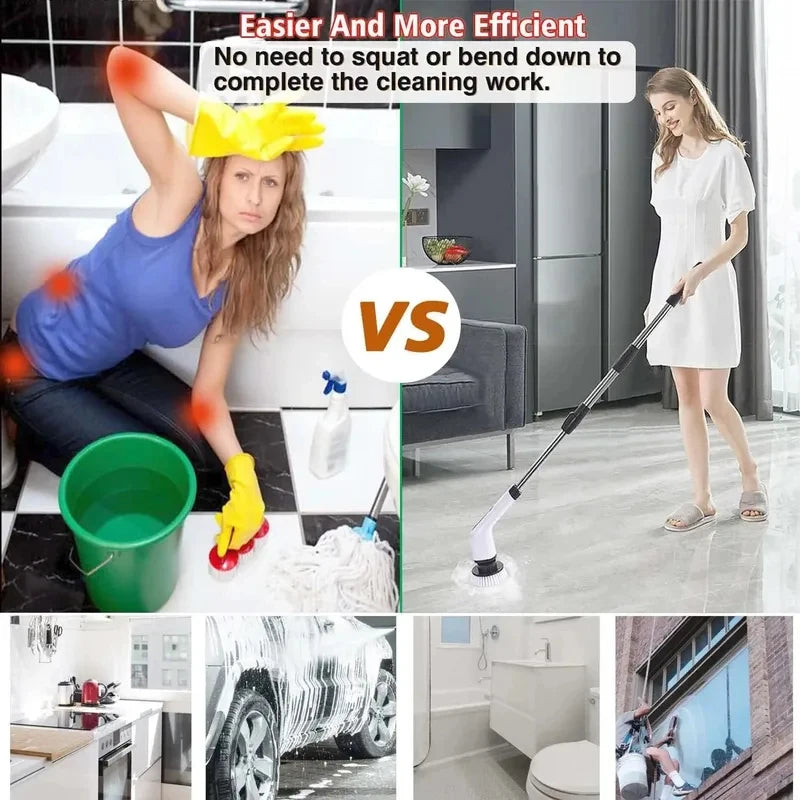 Multifunctional Electric Spin Scrubber — Cordless Cleaning Brush for Kitchen & Bathroom - Gold Store Business