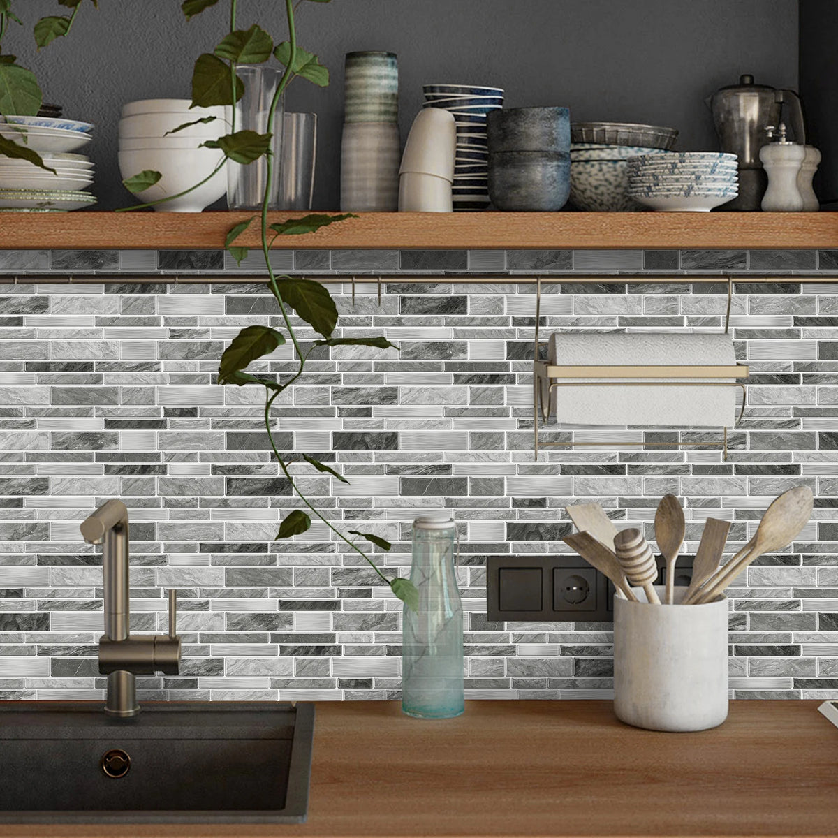 Marble Peel & Stick Wall Tiles – Waterproof Self-Adhesive Backsplash for Bathroom & Kitchen