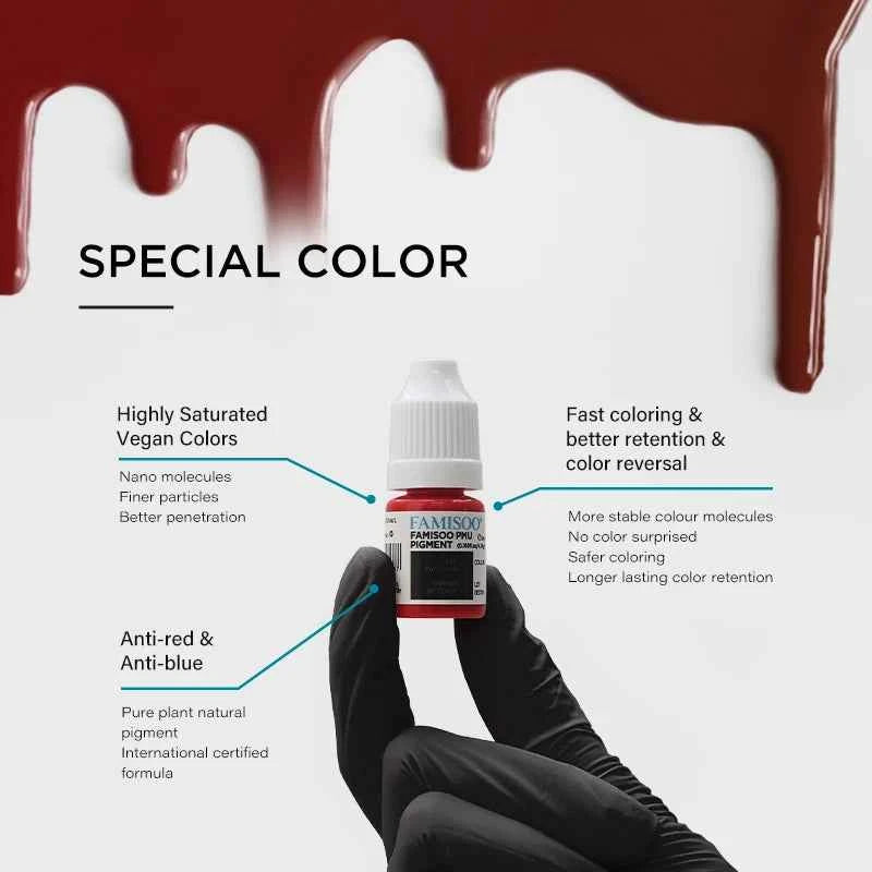 5ML Permanent Makeup Pigment — Lips, Brows & Eyeliner | Plant-Based, CPNP Certified | 29+ Colors