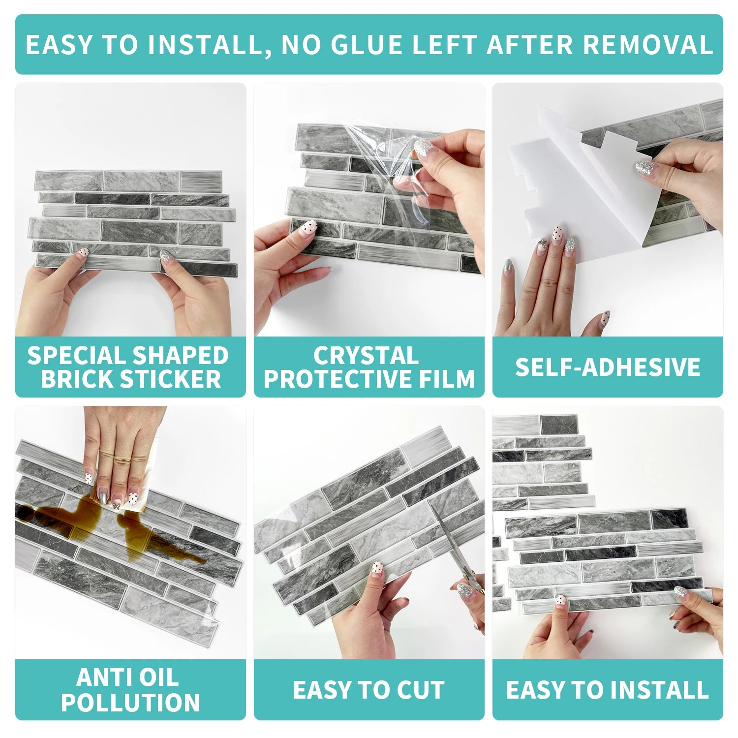 Marble Peel & Stick Wall Tiles – Waterproof Self-Adhesive Backsplash for Bathroom & Kitchen