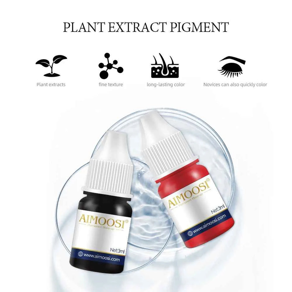 Aimoosi 3ML Nano PMU Pigment — Milky Colors | Brows, Eyeliner & Lips | Gamma-Sterilized | 14 Shades