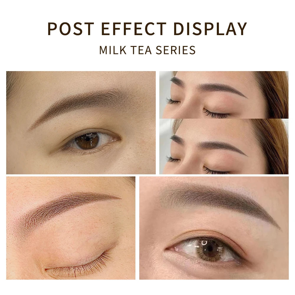 Aimoosi 3ML Semi-Permanent Makeup Pigment — Milk Tea Colors | Brows, Eyeliner & Lips | Lasts 3–5 Years