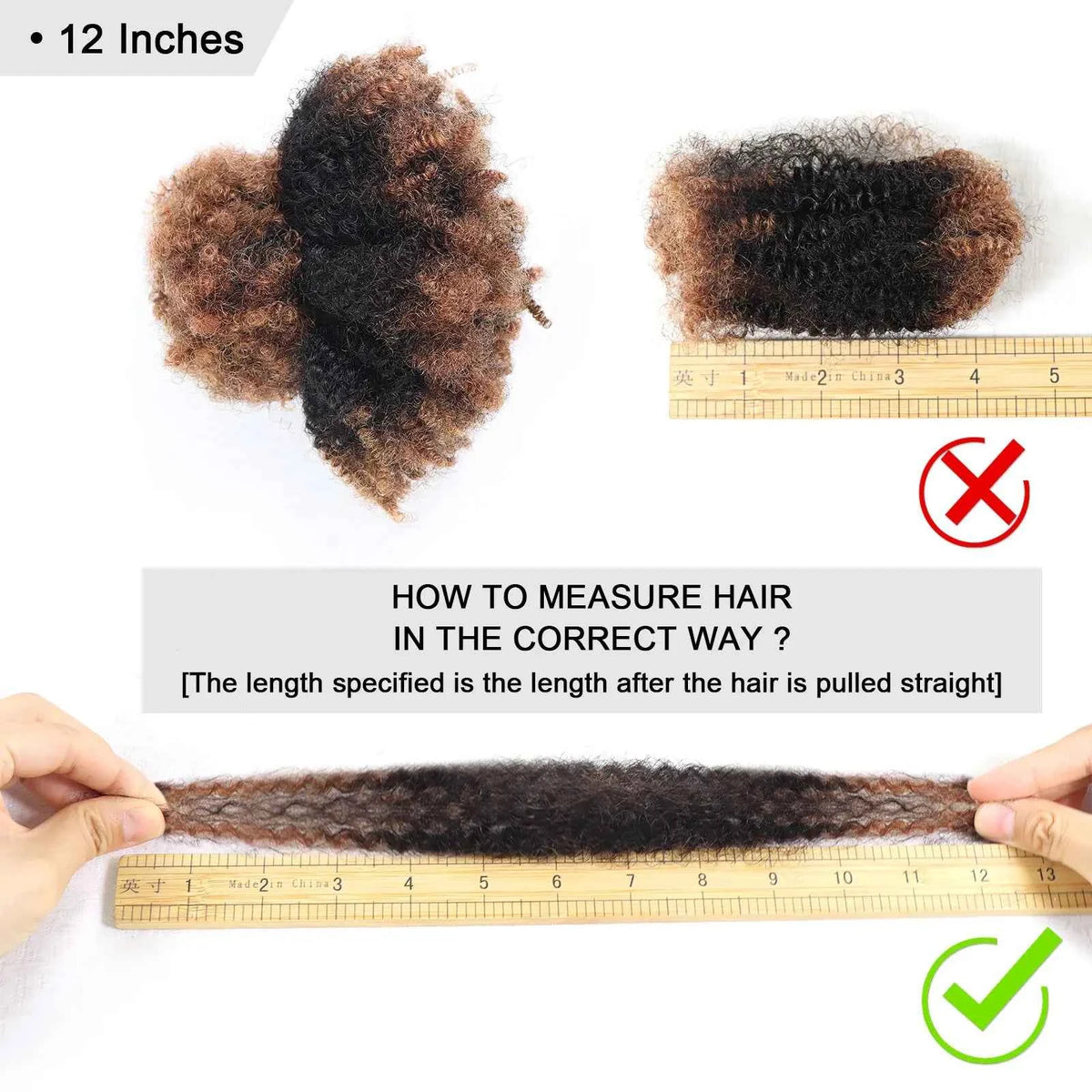 Ombre Afro Kinky Curly Bulk Human Hair for Braiding — Remy Brazilian, Crochet & Loc Styles (10–16 Inches)