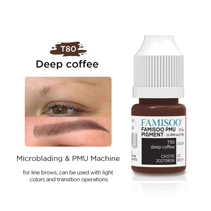 5ML Permanent Makeup Pigment — Lips, Brows & Eyeliner | Plant-Based, CPNP Certified | 29+ Colors