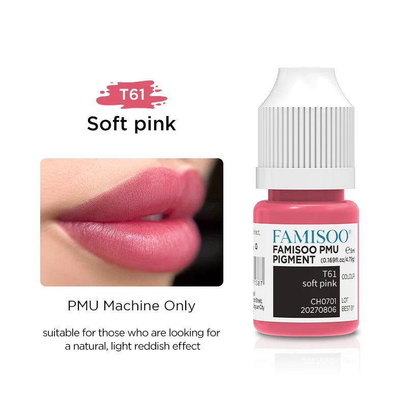 5ML Permanent Makeup Pigment — Lips, Brows & Eyeliner | Plant-Based, CPNP Certified | 29+ Colors