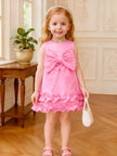 Toddler Girl Party Dress – Sleeveless Bowknot Pearl Cake Dress for Baby Girls 9M-5Y - Gold Store Business