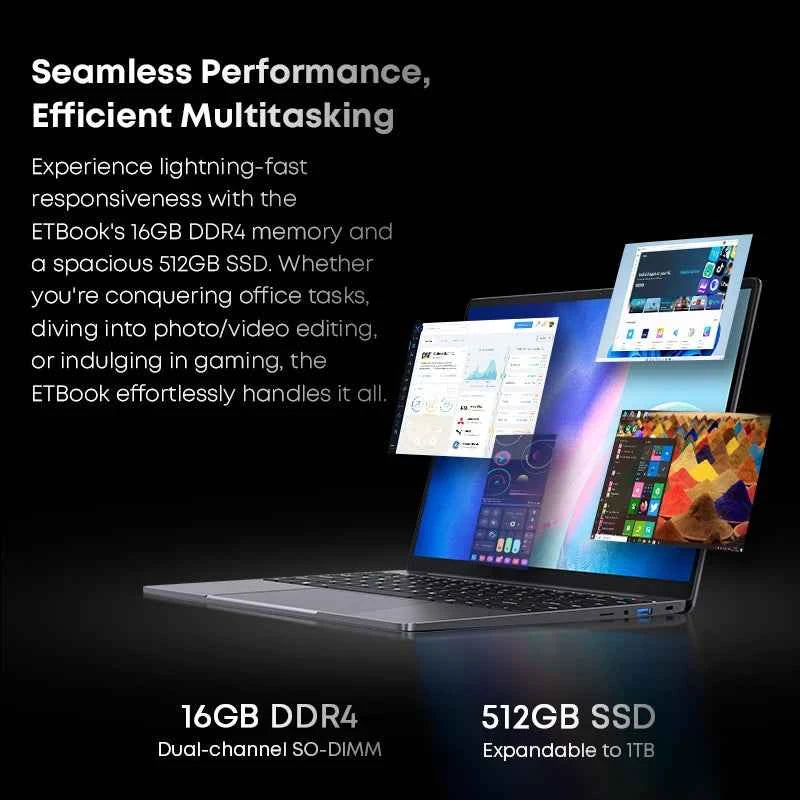 Acer e10 ETBook Gaming Laptop – Intel Core i3, 16GB RAM, 512GB SSD, 14