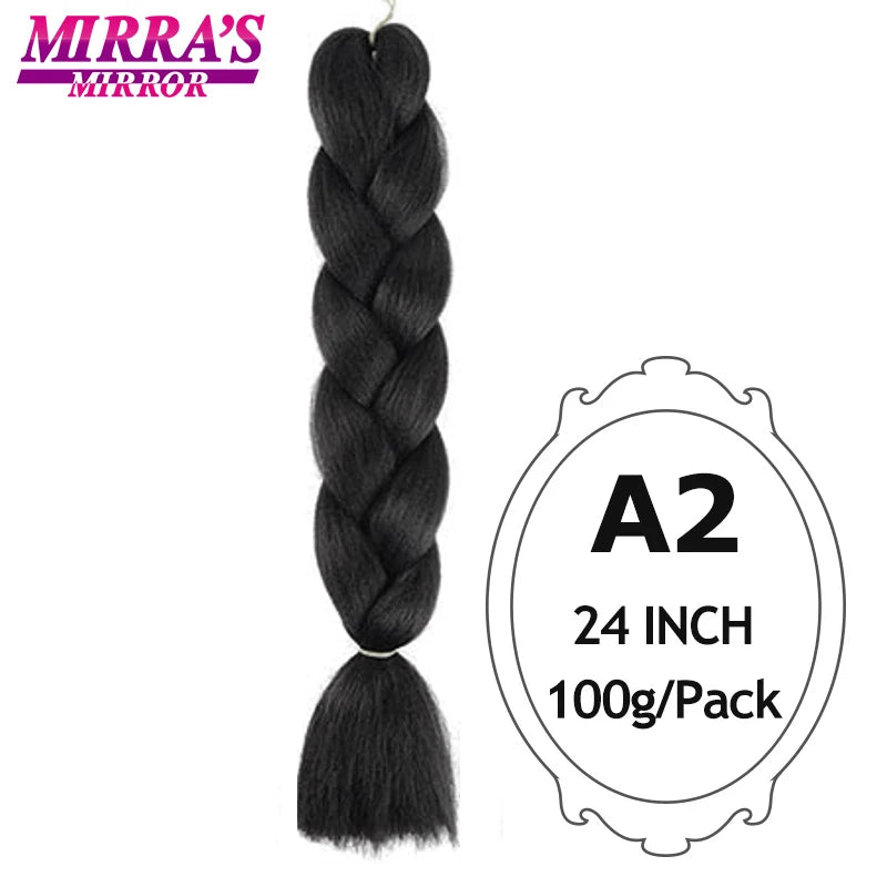 Ombre Braiding Hair Extensions – Kanekalon Synthetic Jumbo Braids 24 Inch | 6 Pcs/Lot