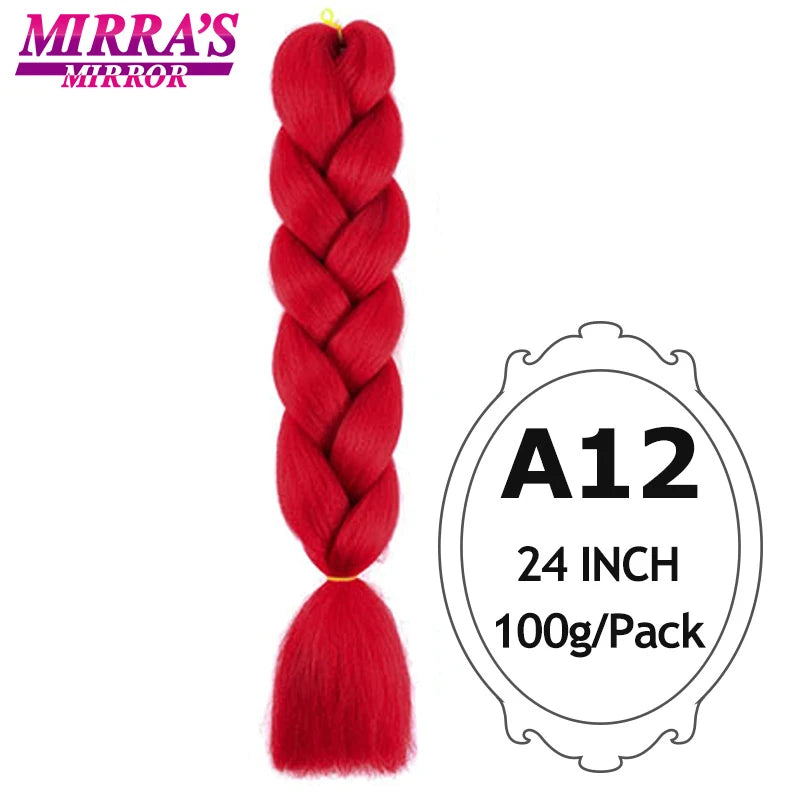 Ombre Braiding Hair Extensions – Kanekalon Synthetic Jumbo Braids 24 Inch | 6 Pcs/Lot