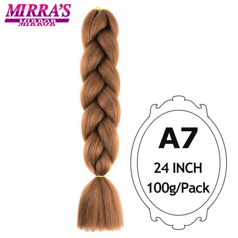 Ombre Braiding Hair Extensions – Kanekalon Synthetic Jumbo Braids 24 Inch | 6 Pcs/Lot