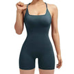 Women's Seamless Yoga Shorts Jumpsuit | Slim-Fit Workout Bodysuit | Quick-Dry Gym & Pilates