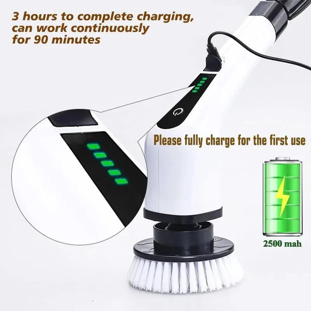 Multifunctional Electric Spin Scrubber — Cordless Cleaning Brush for Kitchen & Bathroom - Gold Store Business