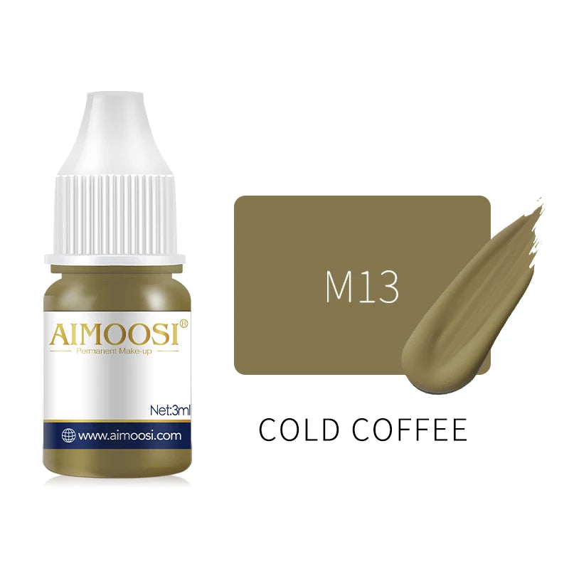 Aimoosi 3ML Semi-Permanent Makeup Pigment — Milk Tea Colors | Brows, Eyeliner & Lips | Lasts 3–5 Years