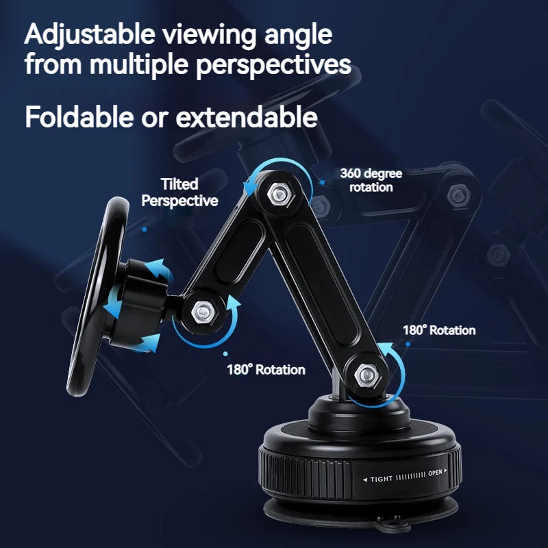 Universal Magnetic Phone Holder — Vacuum Suction Cup, 360° Rotation for Car, Bathroom & Desk - Gold Store Business