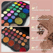 29-Color Eyeshadow Palette Set — Shimmer, Matte & Glitter | Waterproof, Long-Lasting | Festival & Everyday Makeup