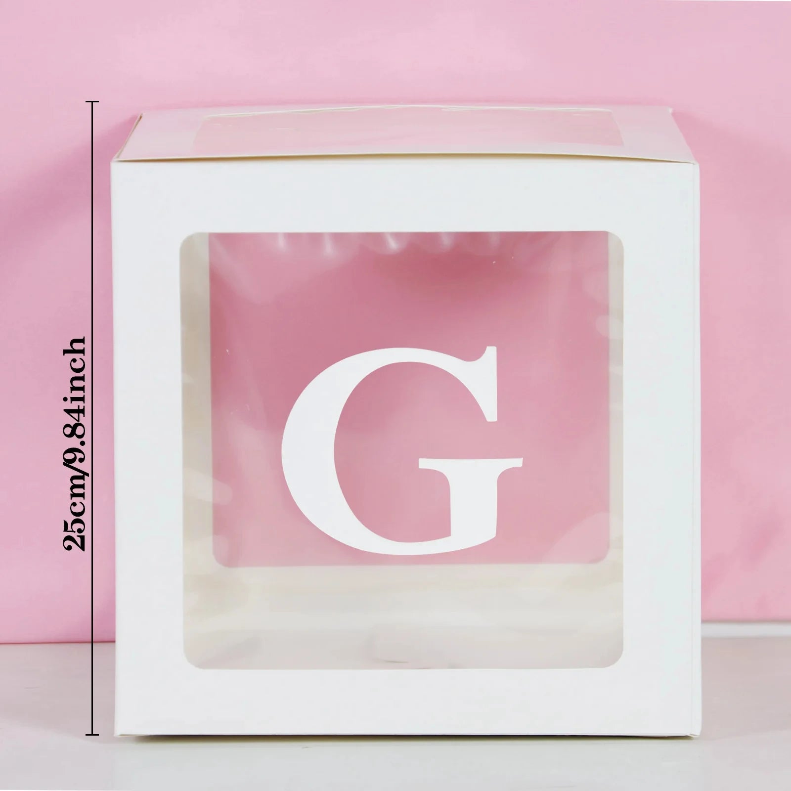 25cm Transparent Letter Gift Box – A-Z Alphabet for Baby Shower, Wedding & Party Decor - Gold Store Business