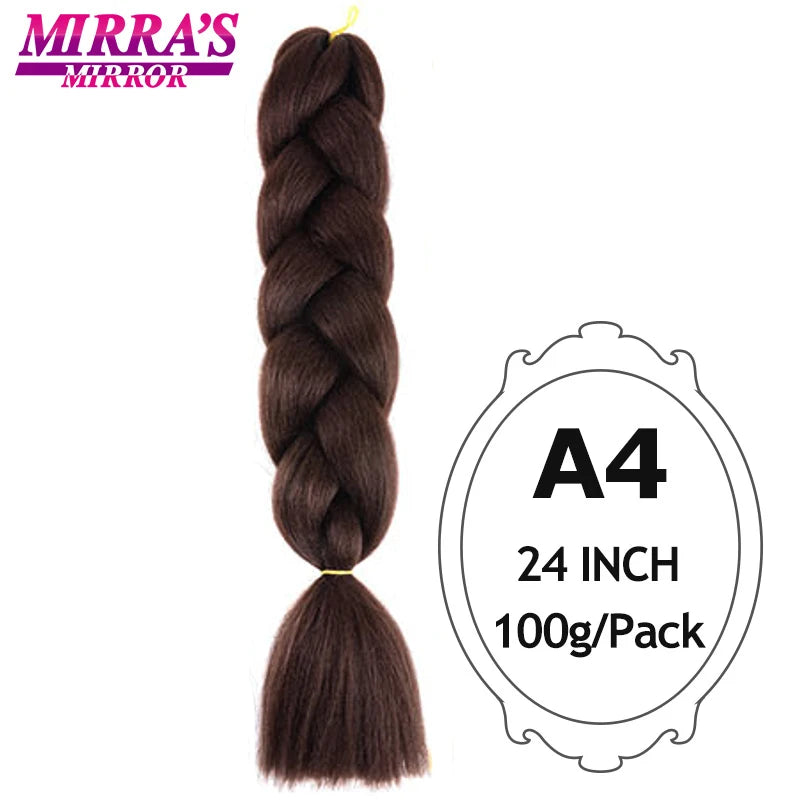Ombre Braiding Hair Extensions – Kanekalon Synthetic Jumbo Braids 24 Inch | 6 Pcs/Lot