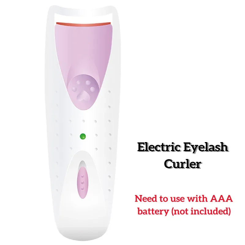 Electric Heated Eyelash Curler — Long-Lasting Lash Perm & Curl Tool with Eyelash Card - Gold Store Business