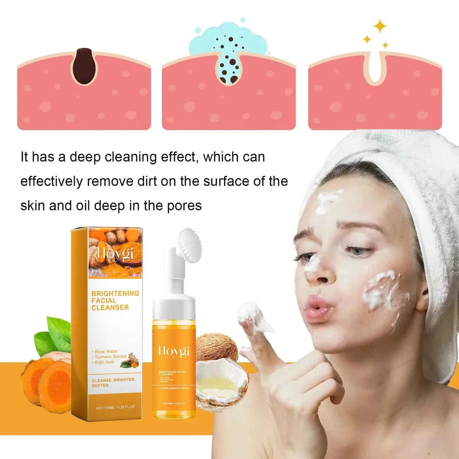 HOYGI Turmeric Cleanser Foam — Deep Cleanse, Brighten & Purify (100ml)
