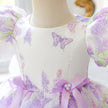 Girls Floral Princess Dress – Runway Flower Girl Gown for Birthday & Party (6M–3Y) - Gold Store Business