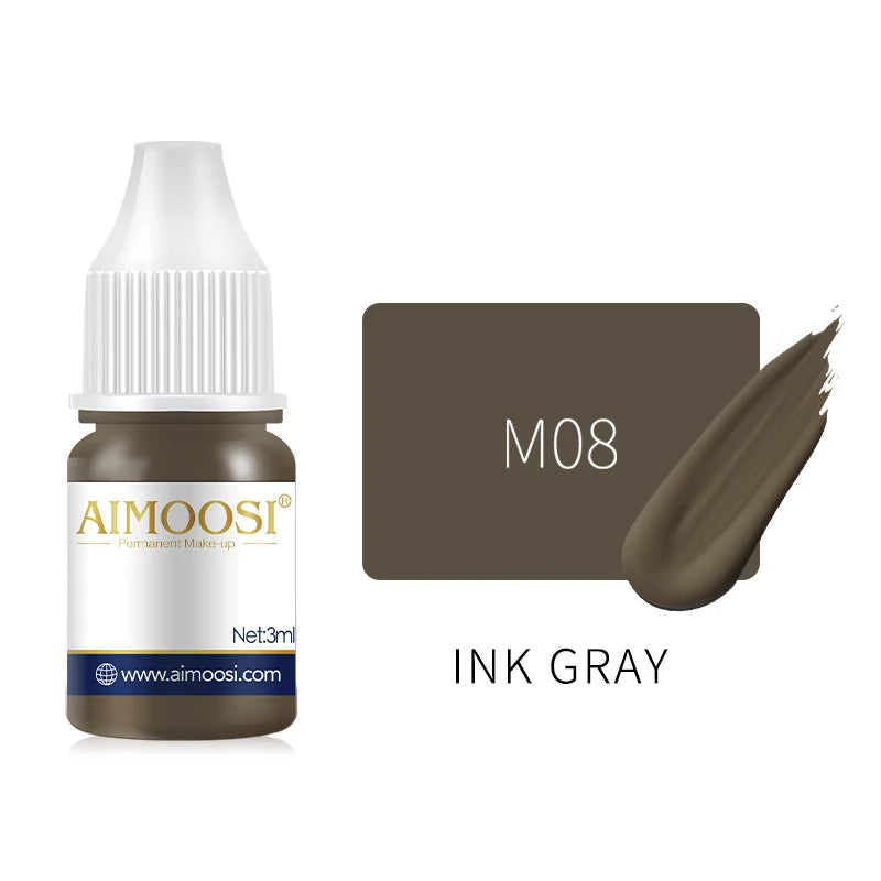 Aimoosi 3ML Semi-Permanent Makeup Pigment — Milk Tea Colors | Brows, Eyeliner & Lips | Lasts 3–5 Years