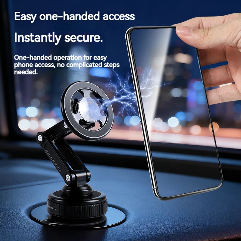Universal Magnetic Phone Holder — Vacuum Suction Cup, 360° Rotation for Car, Bathroom & Desk - Gold Store Business