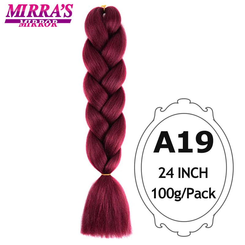 Ombre Braiding Hair Extensions – Kanekalon Synthetic Jumbo Braids 24 Inch | 6 Pcs/Lot