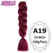 Ombre Braiding Hair Extensions – Kanekalon Synthetic Jumbo Braids 24 Inch | 6 Pcs/Lot