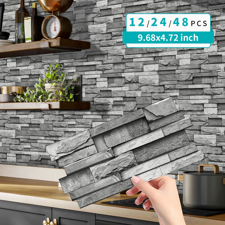 Marble Peel & Stick Wall Tiles – Waterproof Self-Adhesive Backsplash for Bathroom & Kitchen