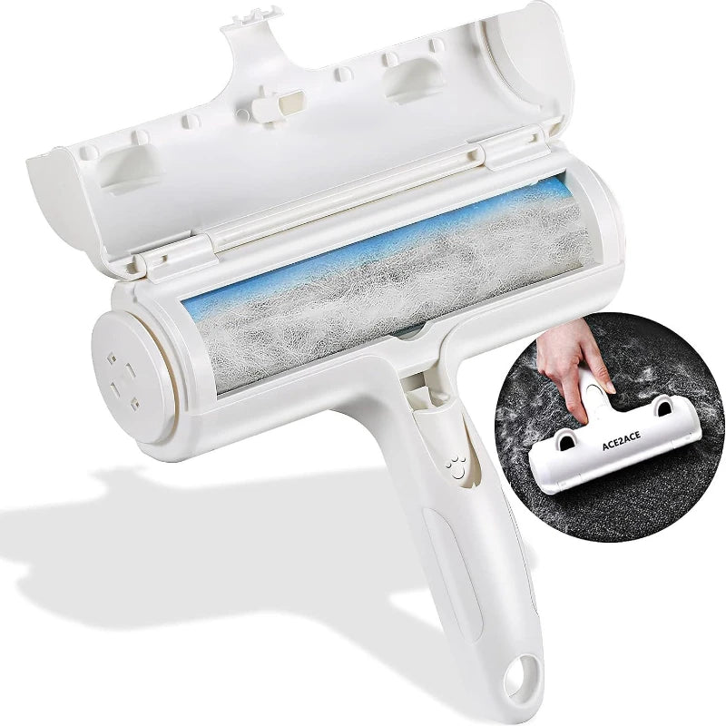 Reusable Pet Hair Remover — Push-Pull Lint Roller for Dog & Cat Fur on Clothes & Furniture - Gold Store Business