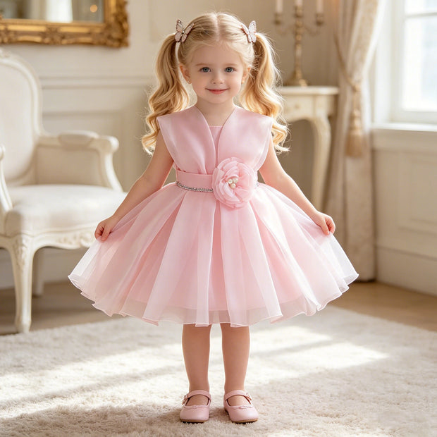 Baby Girl Flower Dress – Baptism, Birthday & Wedding Princess Gown (6M–3Y) - Gold Store Business