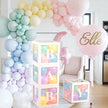 25cm Transparent Letter Gift Box – A-Z Alphabet for Baby Shower, Wedding & Party Decor - Gold Store Business