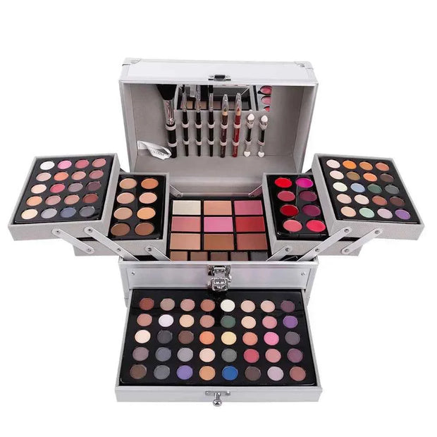 Makeup Mystery Gift Box Set — Full Cosmetics Kit with Lipstick, Eyeshadow, Lip Gloss, Blush & More