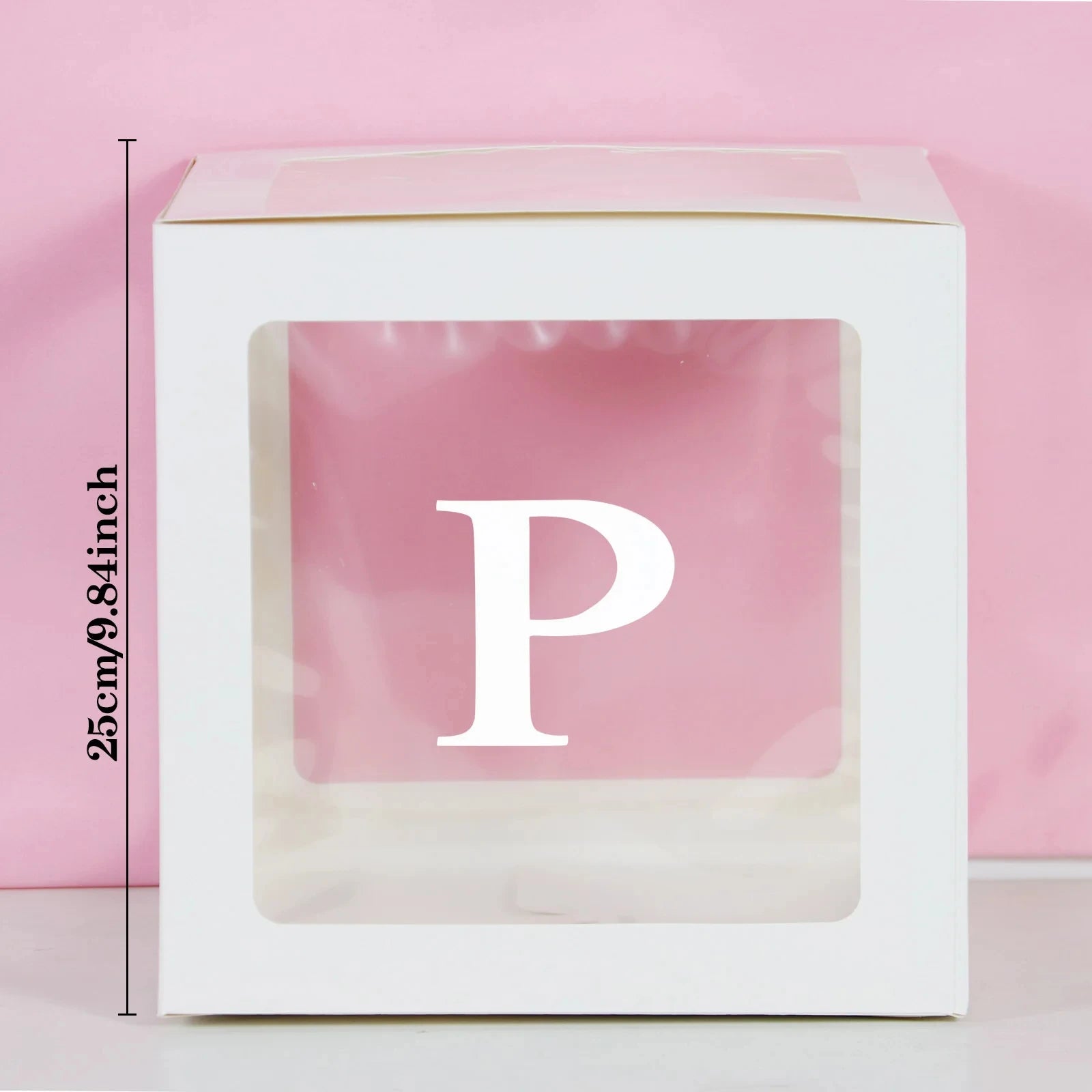 25cm Transparent Letter Gift Box – A-Z Alphabet for Baby Shower, Wedding & Party Decor - Gold Store Business