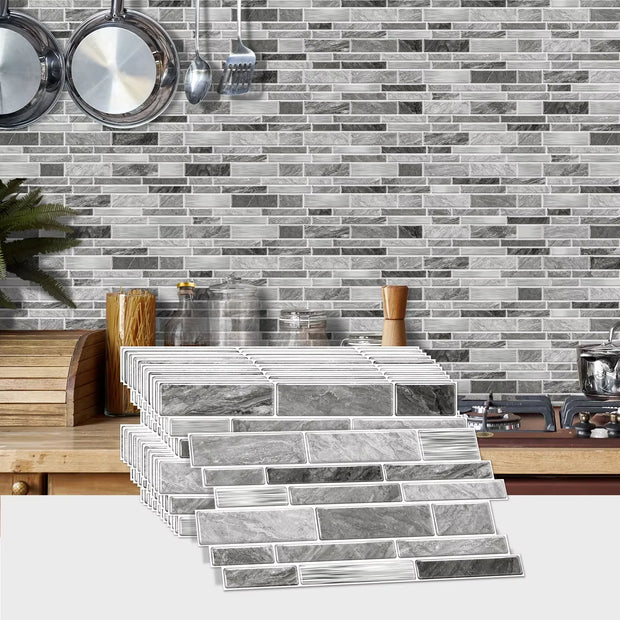 Marble Peel & Stick Wall Tiles – Waterproof Self-Adhesive Backsplash for Bathroom & Kitchen