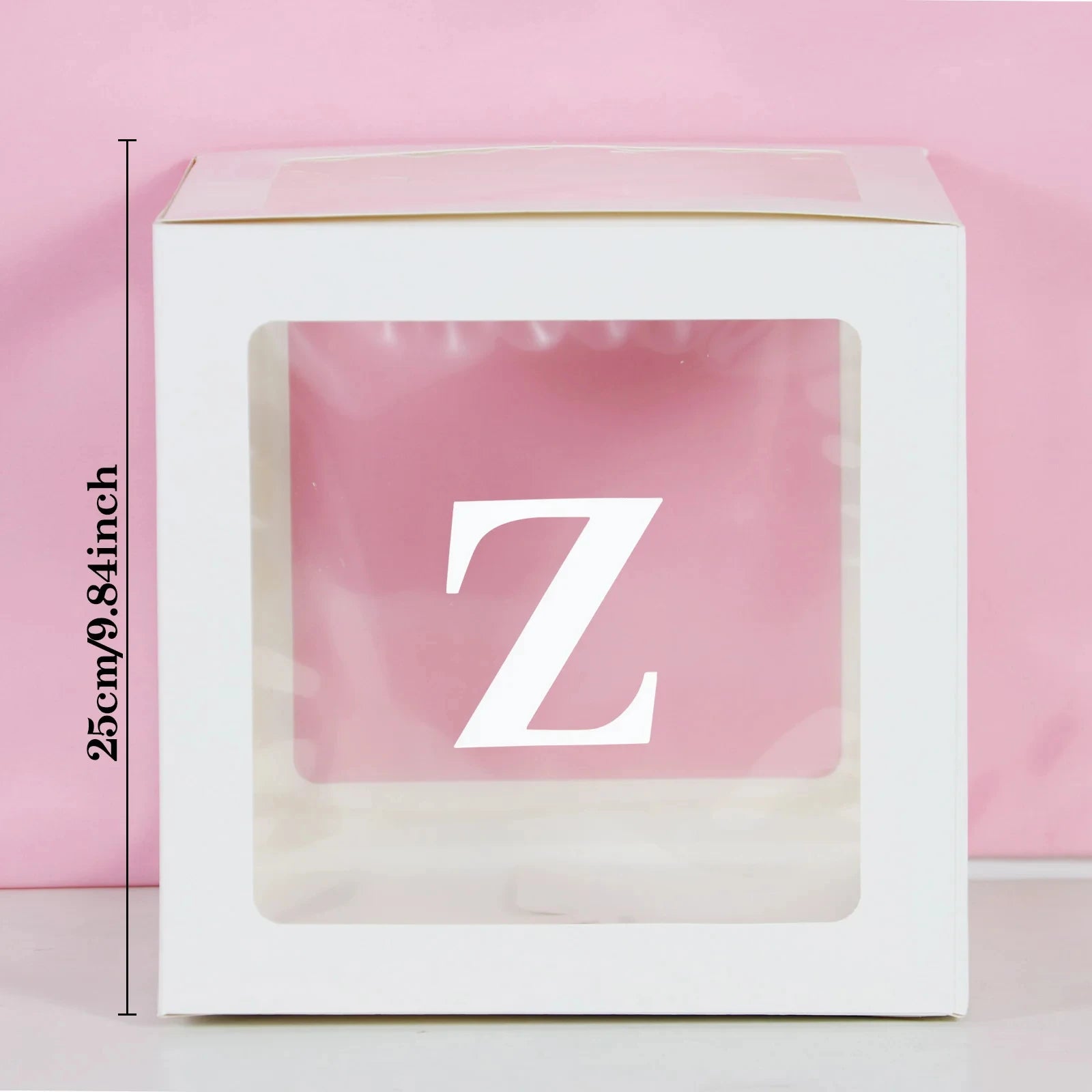 25cm Transparent Letter Gift Box – A-Z Alphabet for Baby Shower, Wedding & Party Decor - Gold Store Business