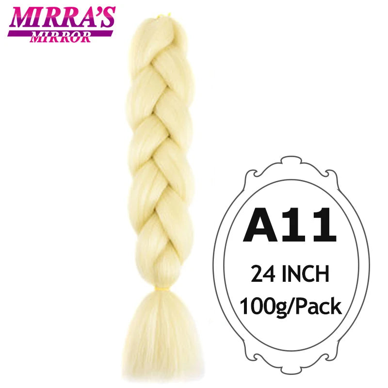 Ombre Braiding Hair Extensions – Kanekalon Synthetic Jumbo Braids 24 Inch | 6 Pcs/Lot