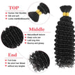 Human Hair Bulk for Braiding — 2 Bundles Deep Wave | Boho Braids, Water Wave, Curly (12–28 Inches)