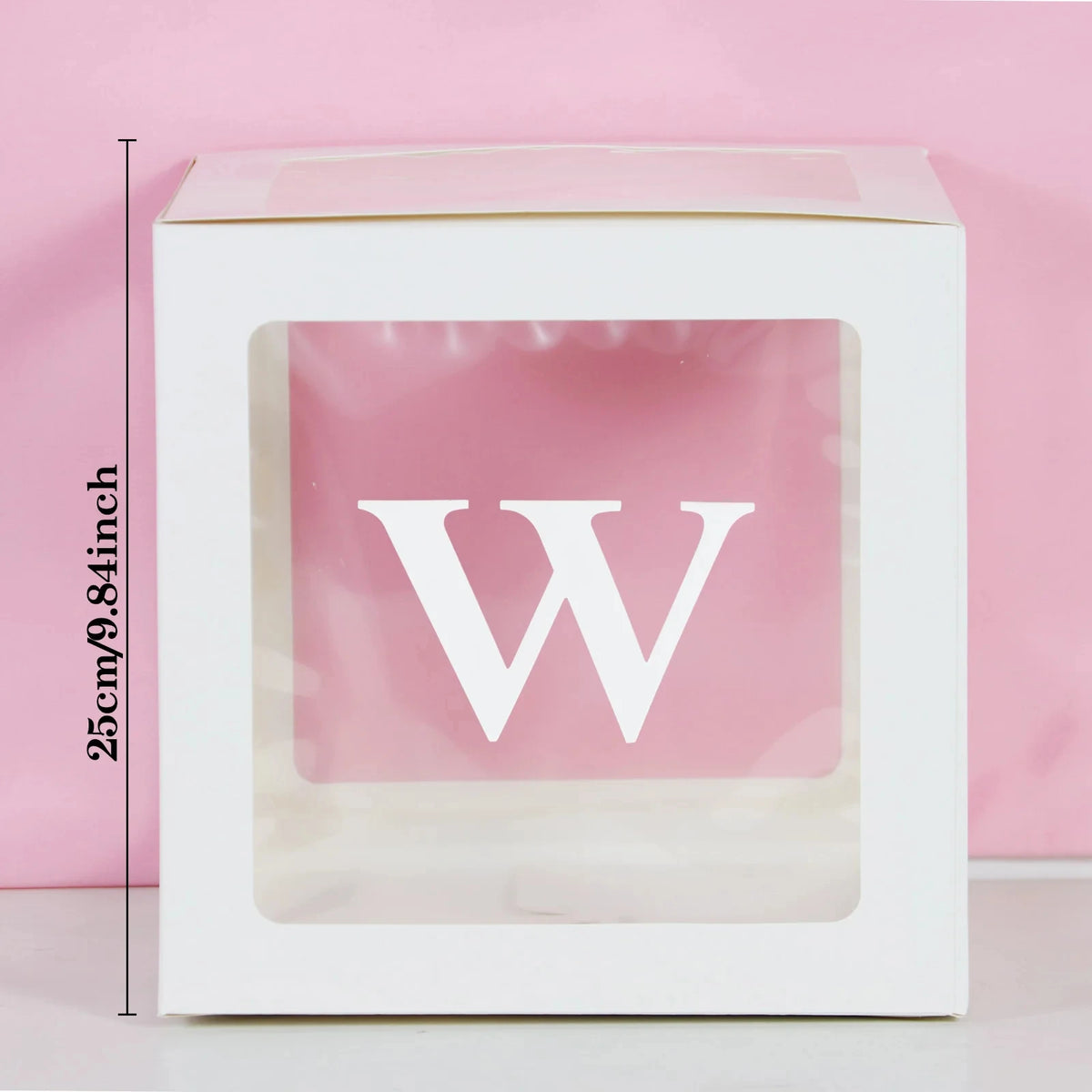 25cm Transparent Letter Gift Box – A-Z Alphabet for Baby Shower, Wedding & Party Decor - Gold Store Business
