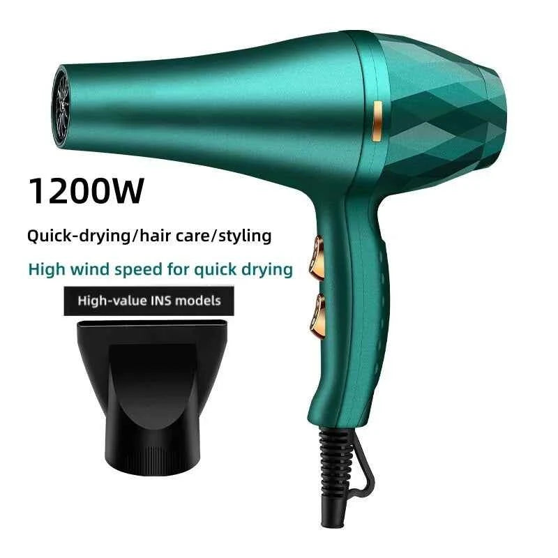 Professional Hair Dryer 1200W – Hot & Cold, Ionic, 3-Speed | Foldable Handle | Home & Salon Use