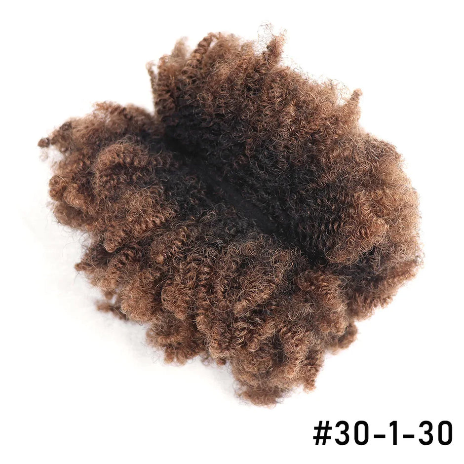 Ombre Afro Kinky Curly Bulk Human Hair for Braiding — Remy Brazilian, Crochet & Loc Styles (10–16 Inches)