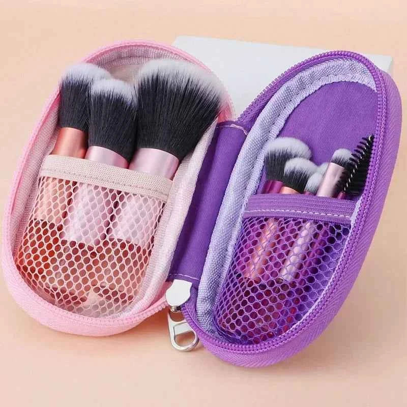10-Piece Mini Makeup Brush Set — Powder, Eyeshadow, Foundation, Blush, Concealer & More | Professional Beauty Tools